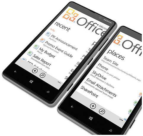 NOKIA Lumia 820 Microsoft Office