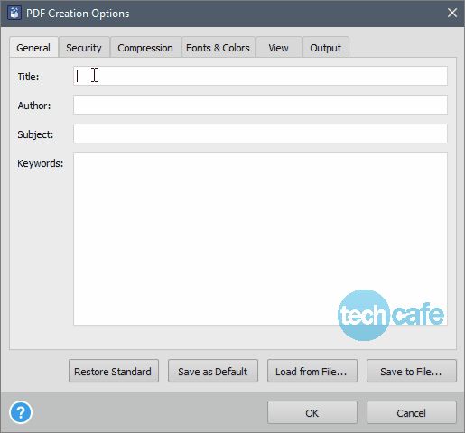 Able2Extract - Opțiuni pentru crearea documentelor PDF
