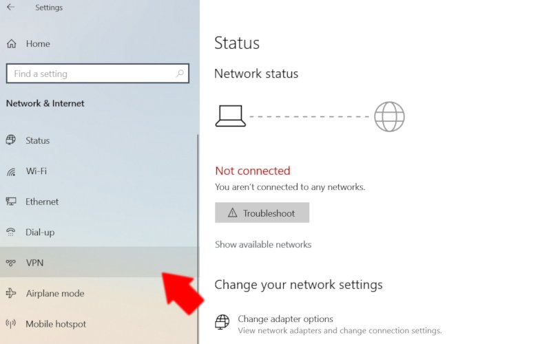 Windows 10: VPN