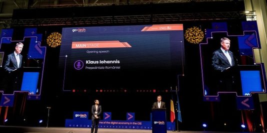 Klaus Iohanis, președintele României, pe scena GoTech World